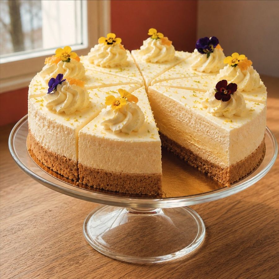 Cheesecake fleurs
